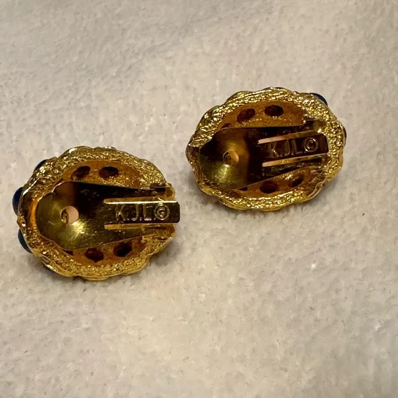 Kenneth Jay Lane KJL Vintage 60’s Clip On Earrings - Picture 5 of 10
